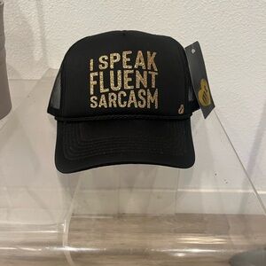 Mother Trucker I Speak Fluent Sarcasm Hat NWT